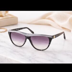 Vintage Fendi Cat Eye Sunglasses FF Logo 80s Designer Italy